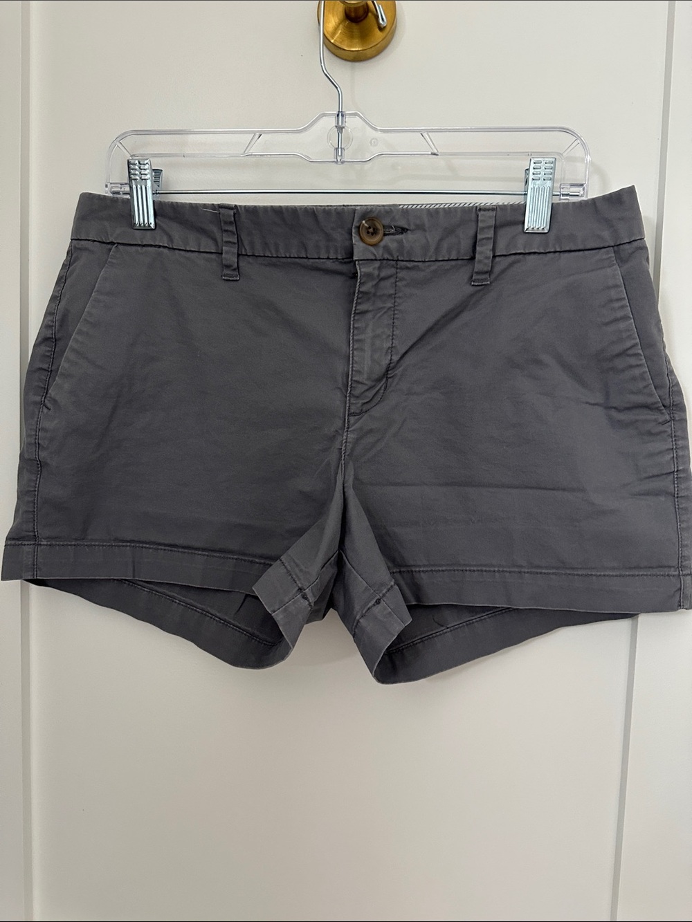 Old Navy Gray Women's Cotton Chino Bermuda Shorts